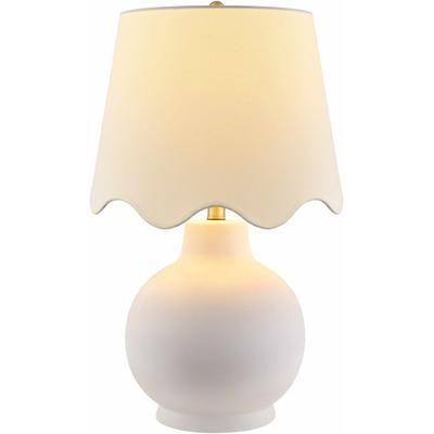 Ranshofen 23"H x 14"W x 14"D Traditional White/Metallic Gold/Translucent Table Lamp - Boutique Rugs