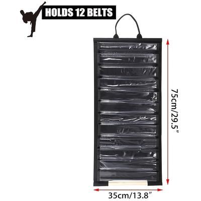 TEMU The Wall-mounted Martial Arts Belt Organizer Is Designed For 12 Belts, And Karate Belt Display Rack Is Suitable For Hanging Medals.