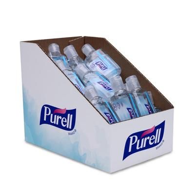 Purell Advanced Hand Sanitizer Refreshing Gel, 1 Oz, Clean Scent, 1 Fl Oz Travel Size Flip-Cap Bottle With Display Bowl, Pack Of 36