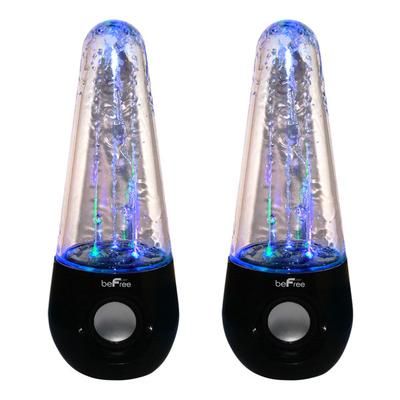 Befree Sound Led Dancing Water Bluetooth Multimedia Speakers, 3"h X 6"w X 8-1/2", Black, 995102278M