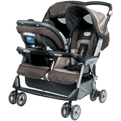 Peg Perego Aria Twin 60/40 Stroller 2008 Tango Red