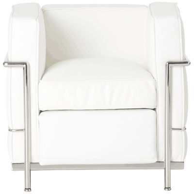 Little Nest Le Club Child Chair in White with Silver Frame