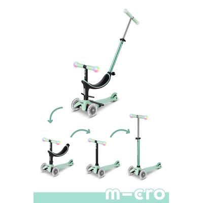 Micro Kickboard Micro Mini2Grow Magic LED Scooter - Mint