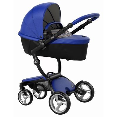 Mima Xari Complete Stroller, Black - Royal Blue / Autumn Stripes