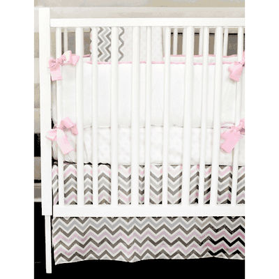 New Arrivals Peace, Love & Pink 2 Piece Baby Crib Bedding Set