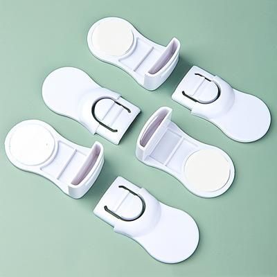 TEMU 6pcs Safety Locks For Cabinets, Drawers & Fridges - , No Drilling Required, Abs Material, Refrigerators