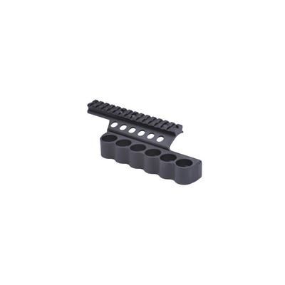 Mesa Tactical SureShell Side Mount Shell Carrier and Rail Black 6-Shell Left Side 12-Gauge for Benelli SuperNov 92010