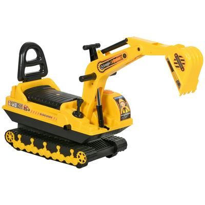 TEMU Kids Ride On Toy Digger Excavator Toy Tractors Walker Toddler Truck Basket Storage For Boys Girls 18-48 Months Yellow No Power