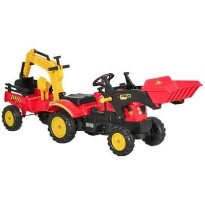 TEMU Kids Children Kart Ride On Toy Car Excavator Tractor W/ Moving Bucket Steering Wheel Removable Digger For 3 - 6 Years