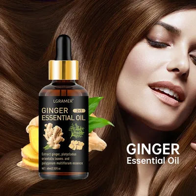 Natural Ginger Plant Hair Growth Oil Preventing Hair Dryness Split Moisturizing Gentle Nourishing Glossy Organics Hair Care Oil