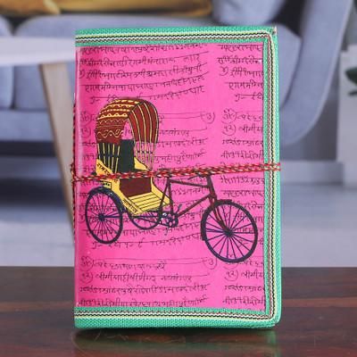 'Traditional Rickshaw Doodle 48-Page Recycled Paper Journal'