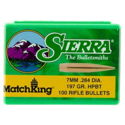 Sierra Bullets 7mm Caliber 197 Grain HPBT MatchKing Rifle Bullets 1997