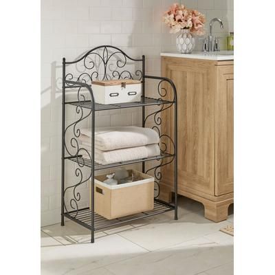Scroll 3-Tier Bath Shelf by BrylaneHome in Black