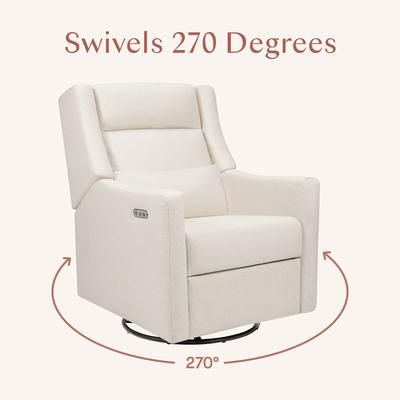 Babyletto Kiwi Plus Electric Recliner Swivel Glider w/ Adjustable Headrest + USB Port - Performance