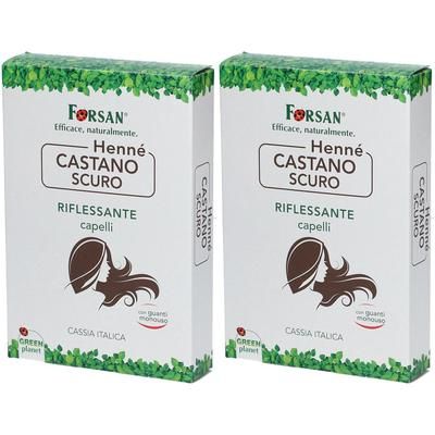 FORSAN® Hennè Castano Scuro Set da 2 2x100 g Tintura