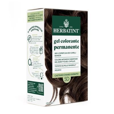 Herbatint Gel Colorante Permanente 5D Castano Chiaro Dorato 170 ml Tin