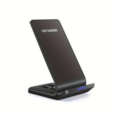 TEMU 15w Dual Fast Wireless Charging Station: 2 In 1 Charger Stand Multiple Devices For Iphone 15 14 Pro 11 Xs Xr X 8 Airpods 3 2 Pro
