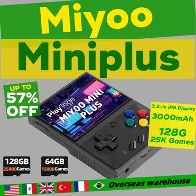 MIYOO Mini Plus Portable Retro Handheld Game Console 3.5-inch IPS HD Screen Classic Game Console Linux System Children's Gift
