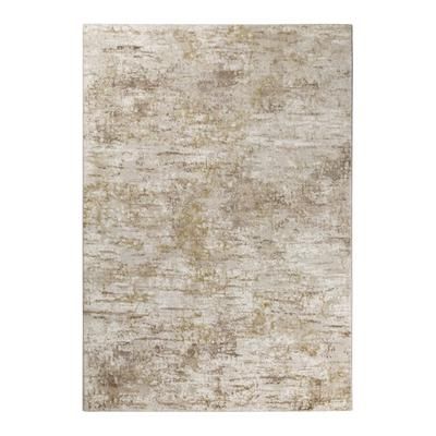 Tappeto velluto rasato stile vintage oro e grigio con rilievo 120x170