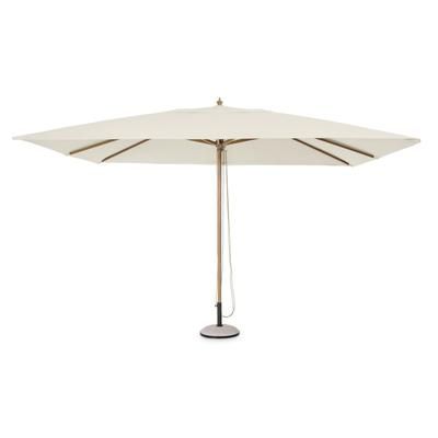 Ombrellone in alluminio e telo in poliestere naturale 3x4