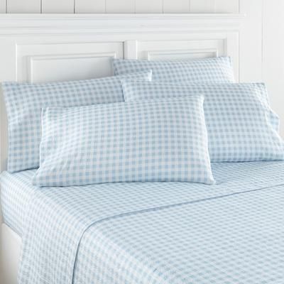 Seersucker 6-Pc. Sheet Set by BrylaneHome in Blue (Size FULL)