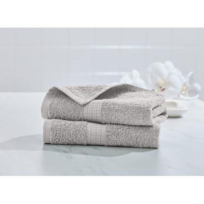 BH Studio 2-Pc. Hand Towel Set by BrylaneHome in Silver