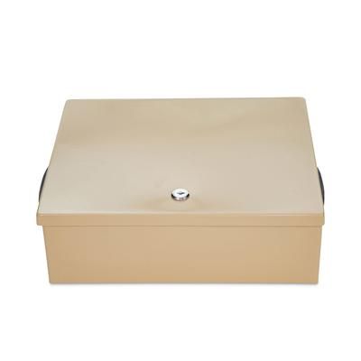 Controltek 500134 Jumbo Locking Cash Box, 1 Compartment, 14.38 x 11 x 4.13, Sand CNK500134