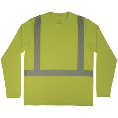 Ergodyne 12141 Chill-Its 6688 Type R Class 2 Cooling Hi-Vis Sun Shirt with UV Protection, 3X-Large, Lime EGO12141