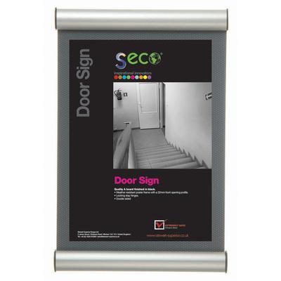 Seco® DS8511SV Mitred Snap Frame, 8.50" x 11" Frame Size, Rectangle, Dual-sided, Durable, Aluminum, Silver SSCDS8511SV