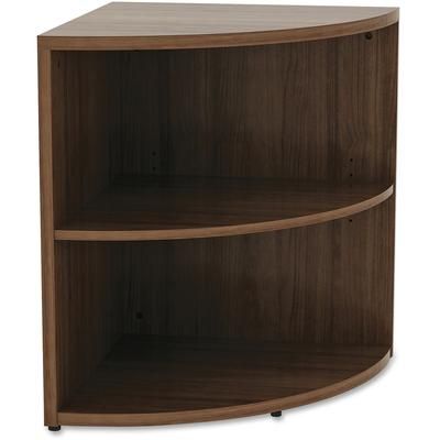 Lorell 69617 Corner Bookcase, 23-5/8" x 29-1/2", Walnut