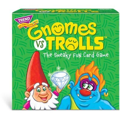 Trend Enterprises T20003 Gnomes vs Trolls Three Corner Card Game - Matching - 2 to 4 Players TEPT20003