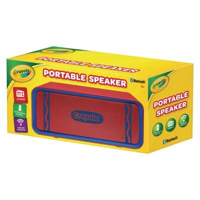 Crayola CBT300R Portable Speaker, Bluetooth, Red/Blue MIGCBT300R