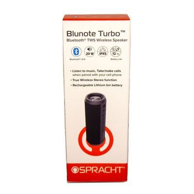 Spracht WS5010 Blunote Turbo Wireless Speaker, Bluetooth, Black SPTWS5010