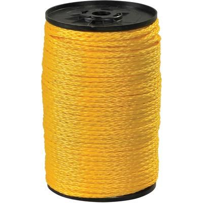 3/16", 450 lb, Yellow Hollow Braided Polypropylene Rope (TWR113)