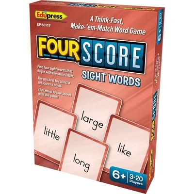 Teacher Created Resources EP66117 Four Score Sight Words Game - Matching - 3 to 20 Players TCREP66117
