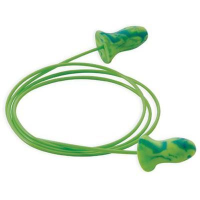 Moldex Meteors Disposable Earplugs, Foam, Green, Corded, Small (507-6632)