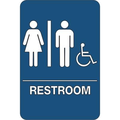 "Men/Women Accessible" ADA Compliant Plastic Sign, Each (SN109)