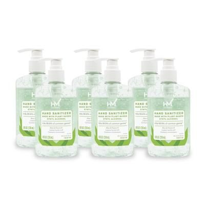 Highmark Hand Sanitizer With Aloe, Floral Scent, 8 Oz, Green, Case Of 6 Bottles