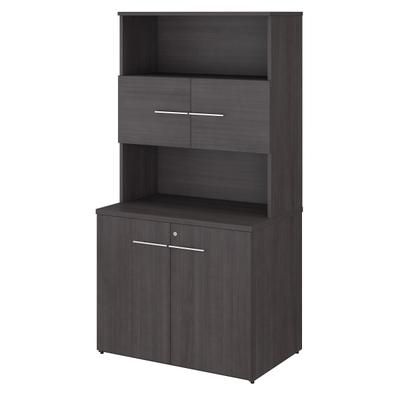 Bush Business Furniture Office 500 36"w Tall Storage Cabinet With Doors And Shelves, Storm Gray, Standard Delivery