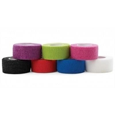 Medline Caring Non-Sterile Self-Adherent Elastic Wraps, 1" X 5 Yd., Assorted Colors, Pack Of 30