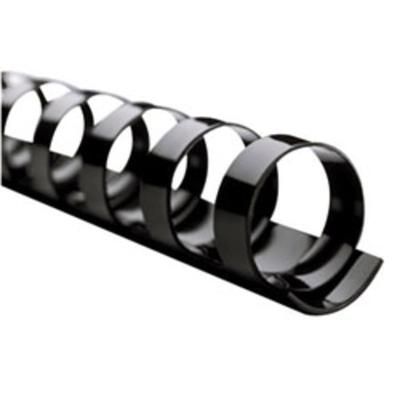 Gbc Combbind 19-Ring Binding Spines, 3/8" Capacity (55 Sheets), Black, Box Of 100