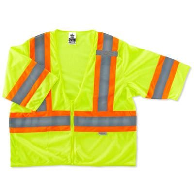 Ergodyne Glowear Safety Vest, 2-Tone, Type-R Class 3, Small/medium, Lime, 8330Z