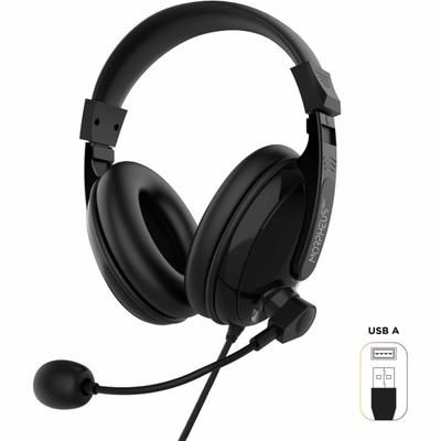 Morpheus 360 Deluxe Multimedia Stereo Usb Headset - Adjustable Microphone - Lightweight Comfortable Design - Soft Eco Leather Ear Cushions - Over Ear - Black - Hs3500Su - Hifi - Wired - 32 Ohm - 20 Hz - 20 Khz