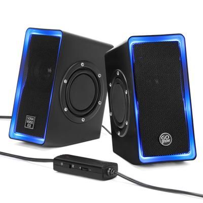 Gogroove Sonaverse 2.0 Speaker System - 7 W Rms - Black - Desktop - 120 Hz To 20 Khz - Usb