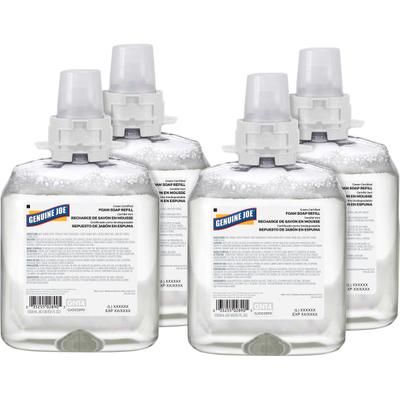 Genuine Joe Green Certified Soap Refill - Fragrance-Free Scentfor - 42.3 Fl Oz (1250 Ml) - Hand, Skin - Clear - 4 / Carton