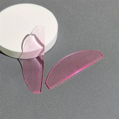 TEMU 1 Pair Lomansa Ultra-thin Reusable Lash Lift Pads - Soft, Transparent Eye Patches For Eyelash , Dyeing & Extensions, Flexible & Comfortable With Storage Box