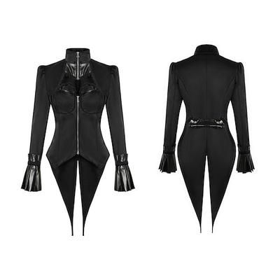 Retrò Vintage Punk Gotico Steampunk Cappotto Mascherata Smoking Vampiro Medico della peste Pizzo Costume Per donna Halloween Carnevale Mascherata Feste Halloween Adulti Cappotto