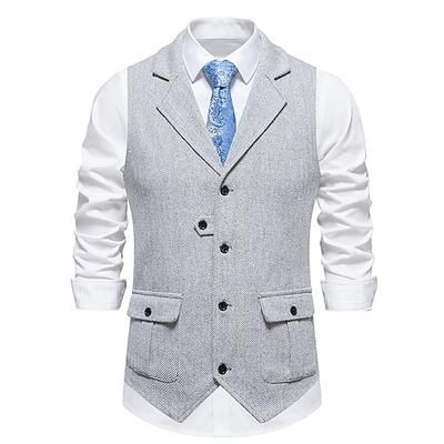 Classico Retrò Vintage Anni 1920 Gilet Il grande Gatsby Costume Per uomo Carnevale Mascherata Matrimonio Feste Ospite di nozze Adulti Gilet Primavera Autunno
