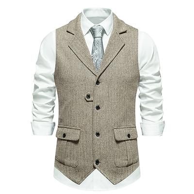 Classico Retrò Vintage Anni 1920 Gilet Il grande Gatsby Costume Per uomo Carnevale Mascherata Matrimonio Feste Ospite di nozze Adulti Gilet Primavera Autunno