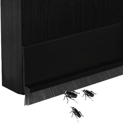TEMU 1pc Flexible Silicone Door Bottom Seal Strip - 3cm Wide, In Black, White, Gray, Brown - Windproof, Insect-proof & Soundproofing For Home & Bedroom Doors